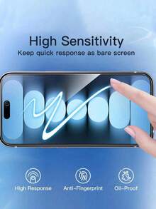 3pcs Privacy Screen Protector Compatible With IPhone 15/15 Plus/15 Pro/15 Pro Max/14/14 Plus/14 Pro/14 Pro Max/13 Mini/13/13 Pro/13 Pro Max/12 Mini, Compatible With IPhone 16/16 Pro/16 Plus/16 Pro Max/17/17 Air/17 Pro/17 Pro Max, Tempered Glass, Anti-Scratch, Anti-Fingerprint, Anti-Drop, Anti-Peeping, Perfect Fit With Phone Case - Black - View 3