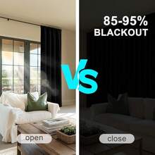 Short Blackout Curtains For Kitchen Over Sink 45 Inch Long Thermal Insulated Black Out Curtain For Bedroom Rod Pocket Drapes For Bathroom Small Window 2 Panels Set Black 42 Inches Wide - 黑色 - 查看 5