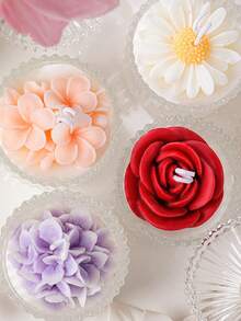 Vela perfumada con flores hechas a mano, vela decorativa con forma de flor de cera de soja, crea ambiente, decoración navideña, decoración de habitación, regalo de Navidad, regalo para la mejor amiga, regalo de graduación, regalo de cumpleaños, recuerdo de boda, decoración del hogar, decoración de cumpleaños, regalo para mujeres, regalo para niñas, regalo del Día de la Madre, regalo del Día de San Valentín - Multicolor - Ver 3