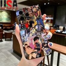 Visuales de anime elegantes y sencillos para iPhone 16/15/14/13/12/11 ProMax/Plus con funda protectora de cobertura total, anti-caída y anti-deslizamiento, funda suave de TPU, funda de silicona de color dopamina, múltiples colores disponibles, festival de cultura pop, tecnología negra - Negro - Ver 4