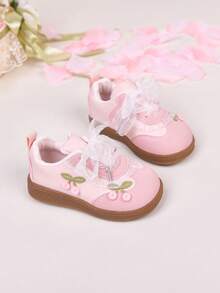 Spring Baby Girl White Shoes, Infant 0-1 Years Old, Toddler 1-4 Years Old, Baby Girl Sneakers, Spring/Autumn Baby Shoes - Baby Pink - View 5