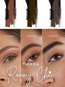 ROOMY CHIC Gel de cejas de larga duración e impermeable, a prueba de sudor y sin manchas, de secado rápido y de larga duración, en colores marrón oscuro, marrón y marrón claro, perfecto para principiantes, regalo de vacaciones, tamaño de viaje Belleza & Salud Maquillaje OJOS Cejas - MEDIO - Ver 2