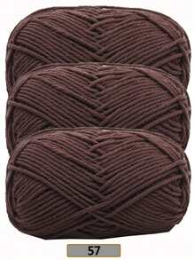 3 Rolls/150g 5-Ply Acrylic Blended Yarn, 50g Per Roll, 100% Acrylic Soft Yarn, Medium Thickness - Ideal For Handmade Knitting, Weaving, DIY Crafts, Knitting And Crocheting, Soft And Versatile, Suitable For DIY Crochet And Woven Bags - Multicolor - View 37