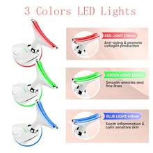 Belovedone Neck & Face Massager, Neck Beauty Device, 3 Intensity Levels & Constant Temperature Massage & 3 Color Modes Neck & Face Beauty Device, Reduces Fine Lines & Lifts Sagging Skin, Heating Vibration Skin Rejuvenation Lifting Beauty Instrument, Suitable For Home Facial Care Machine - White - View 3