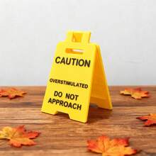 1/3 biển báo để bàn in 3D hài hước, Cảnh báo: Kích thích quá mức, trang trí bàn làm việc văn phòng, màu sắc sống động, tránh kích thích quá mức, biển báo để bàn bằng nhựa hiện đại, quà tặng văn phòng vui nhộn phù hợp cho đồng nghiệp, nhân viên và cấp trên, nhà và nơi làm việc, phụ kiện bàn làm việc. - Nhiều màu - Xem 9