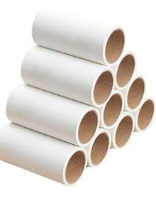 Super Sticky Lint Roller Refills - 3.8cm Inner Diameter, 10cm Length, 60 Sheets/Roll, High-Adhesion Pet Hair Remover, Disposable Lint Remover Refills For Clothes, Furniture, Carpet, Car Seats, Compatible With Most Standard Lint Rollers, Dust & Debris Cleaning Supplies For Home & Travel - White - View 1