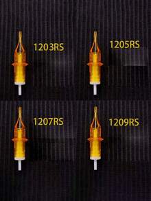 5/10/20pcs Mixed Size Disposable Round Tattoo Needles 1rl 3rl 5rl 7rl 9rl 3rs 5rs 7rs 5m1 7m1 Tattoo Needles, Tattoo Supplies, Tattoo Kit - Yellow - View 1