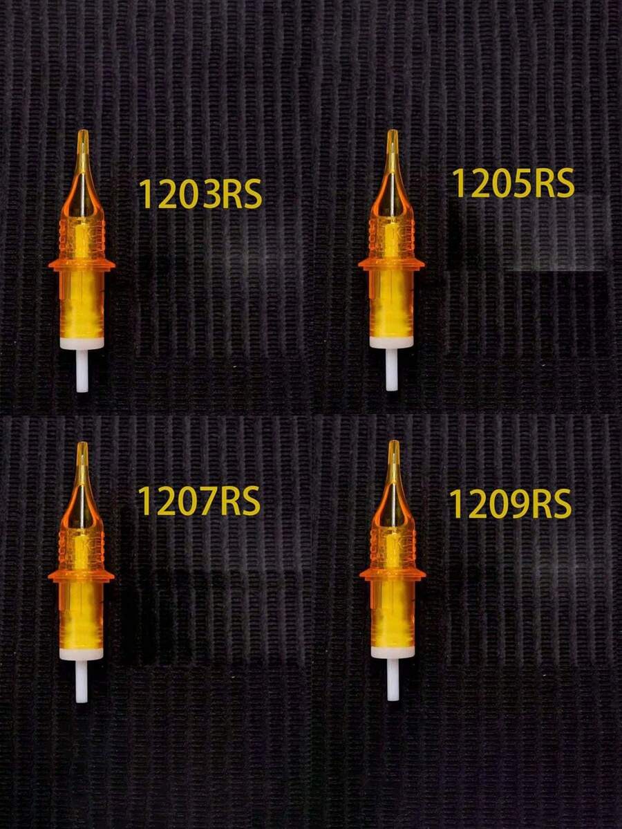 5/10/20pcs Mixed Size Disposable Round Tattoo Needles 1rl 3rl 5rl 7rl 9rl 3rs 5rs 7rs 5m1 7m1 Tattoo Needles, Tattoo Supplies, Tattoo Kit - Yellow - View 1