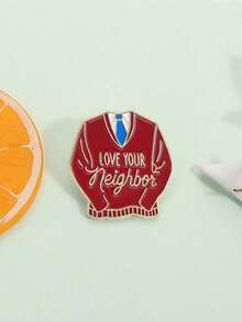 1pc Motivational Quote Enamel Brooch Red Brooch Cool Badge Fashion Accessory Stylish Jewelry Eye-Catching Badge Design, Fashion Jewelry Complements Any Outfit, Empowering Positive Quotes, Perfect For Christmas Gifts Or Personal Use With Style. - Red - View 8