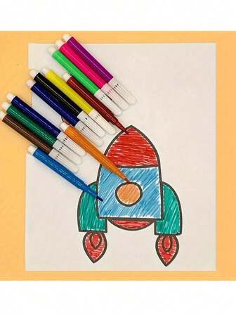 Mini akvarellpennset - Tvättbara plastpennor i livfulla färger, Lämpliga för målning, färgläggning och kalligrafi - Jämnt bläckflöde - Multipack, Lämpliga för konst, hantverk och aktiviteter, Färgpennor, Tuschpennor, Markörer för färgläggning, Färgpennor, Festgåvor för barn, Festgåvor, Färgpennor, Festgåvor för barn, Festgåvor, Tillbaka till skolan