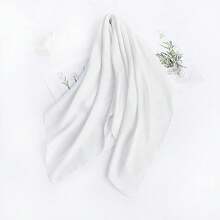 Lastclream Chiffon Square Neck Scarves For Women Handkerchief Retro Satin Ribbon Scarf For Hair Wrapping 23.6inch 26inch,23.6inchRibbon-White - 23.6吋絲帶-白色 - 查看 6