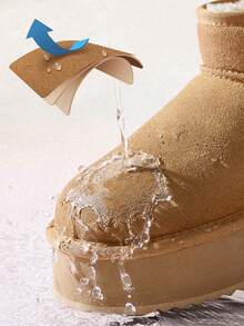 CAMEL CROWN New Winter Outdoor Women's Shoes, Fleece-Lined Warm Cotton Shoes, Thick-Soled Loaf Shoes, Boots, Fashionable Snow Boots. - Camel - View 4