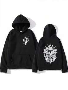 Game Hollow Men Hoodie Men Casual Fashion Loose Spring Autunm Pullover Sweatshirt Cosplay Clothes O-Neck Hoody OSNE - 黑色 - 查看 1