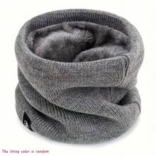 Elegant Solid Color Polyester Scarf - Warm Lining - Stretchy Neck Gaiter - Unisex - Warm - Suitable For Outdoor Activities - Machine Washable