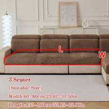 1pc Thick Warm Jacquard Soft Velvet Anti-Slip Sofa Seat Cushion Cover, Style Soft & Skin-Friendly Pet-Proof Elastic Sofa Slipcover, Autumn/Winter Anti-Scratch Sofa Skirt Fit For L-Shaped Combination Sofa And 1/2/3/4 Seat Sofa (Sold Individually) - Coffee Brown - View 16