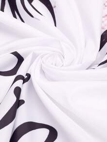 1件理发披肩“Hello Girl”闪光睫毛沙龙围裙美发袍美发师布料 - 彩色 - 查看 4