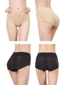 1 Pair/2 Pairs Women High Waist Butt Lifting Panties, With Breathable Low-Rise Design, Abdomen Control Function And Fake Buttock Design To Enhance Buttock Contour. It Is A Padded Butt Lifting And Shaping Underwear That Can Create A Heart-Shaped Buttock. No Padding Inside, Comfortable And Skin-Friendly As Intimate Apparel. Christmas Gift, New Year Family Gift, Valentine's Day Romantic Gift - Multicolor - View 5