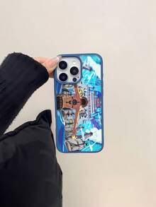 Funda magnética para teléfono inspirada en , con diseño de aventuras piratas, compatible con  17,  16,  16 Pro Max,  15,  15 Pro Max,  14,  13,  12 y  11 Pro. Fabricada en TPU, es resistente a los golpes. Un regalo ideal para familiares, amigos, niños, cumpleaños, Año Nuevo Chino, vacaciones, parejas y San Valentín. - Azul - Ver 3
