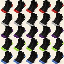 25 paires de chaussettes multicolores pour enfants, chaussettes de sport respirantes pour garçons et filles de 1 à 14 ans, chaussettes de sport d'équipe pour tout les jours - Multicolore - Voir 8