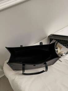 2025秋冬新款时尚多功能大容量手提包，女士通勤高端单肩斜挎包 - 黑色 - 查看 4