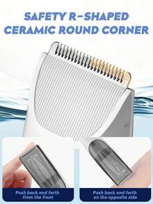 婴儿理发器，儿童电动理发器，超静音无线充电防水理发套装，低噪音儿童及成人理发器 - 彩色 - 查看 3