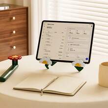 新款时尚花朵造型桌面平板电脑支架，便携式可折叠书架，适合宿舍阅读
