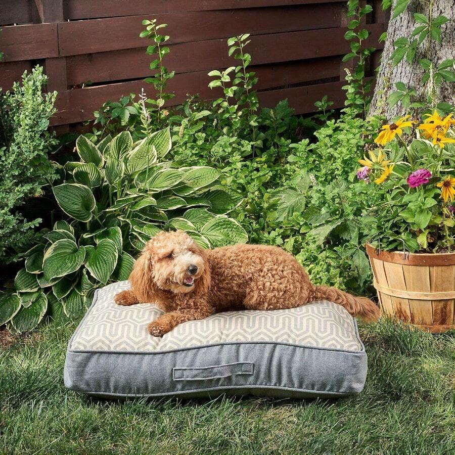 Sadie Reversible Pet Bed Small Gray Geometric - Pequeño - Ver 1