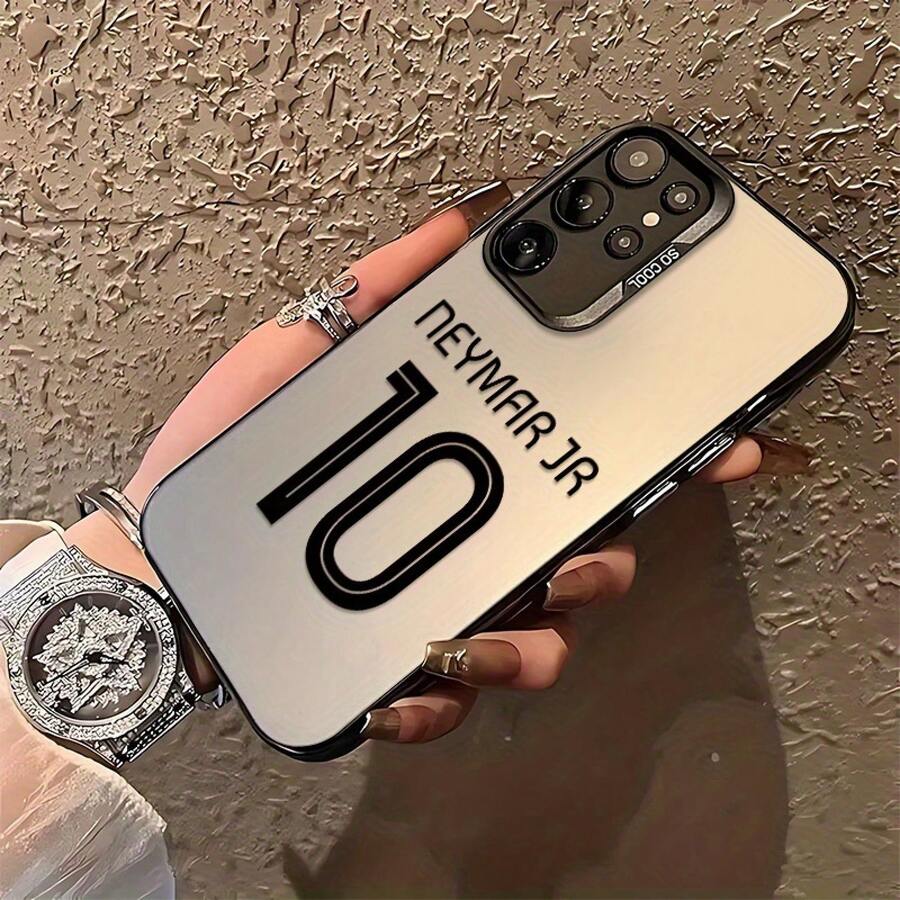 Funda de teléfono creativa con la camiseta número 10 de, compatible con para S25, S24, S23, S22, S21, S20 FE Ultra Plus 4G y 5G, con una funda trasera mate anti-caída.17 17promax - Negro - Ver 1