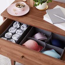 Basics Underwear Dresser Drawer Organizers, Pack Of 2, Gray - Set Of 4 - View 8