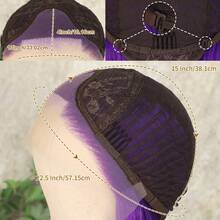 13X4 Pink & Brown Lace Front Wigs Pre Plucked Soft Free Part Long Straight Wigs Glueless Pink Skunk Stripe Wig Wear And Go Wig Heat Resistant Fiber Hair Synthetic Lace Front Wigs For Fashion Women For Daily Christmas Party Cosplay Use - Purple Highlight - View 8