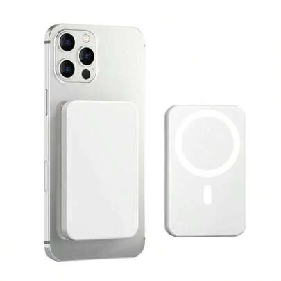 Ultra-Slim 5000mAh Magnetic Wireless Power Bank, 15W Fast Magnetic Attachment Charger With 20W PD Input/Output, Compact USB-C Portable Battery Pack Compatible With IOS & Android Magnetic Phones, Perfect For Travel, Work, Daily Use & Gifts
