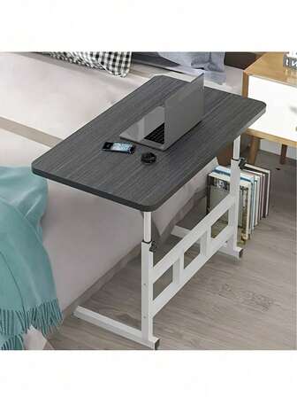 1PC Adjustable Height Practical Shelf, Black, White, 2 Colors Optional, Multi-Function Desktop Stand, No Wheels, Suitable For Home, Dormitory, RV, - Portable Laptop Stand, Lazy Desk, Portable Table In RV