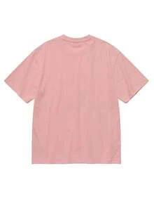 Melrose Avenue Los Angeles Crop T-Shirt Urban Streetwear Script Logo Back Print Casual Summer Lightweight Top Boxy Style Hip Hop Fashion-Unisex-L91 - 淺粉色 - 查看 4