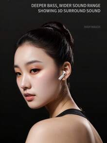 TWS Wireless Bluetooth Earbuds, In-Ear Design, Sweat-Proof, HD Microphone, Compatible With Android & IOS Devices, Premium White, Ideal For Sports And Everyday Use