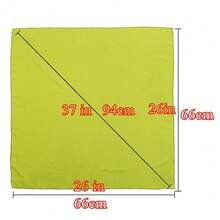 Lastclream Chiffon Square Neck Scarves For Women Handkerchief Retro Satin Ribbon Scarf For Hair Wrapping 23.6inch 26inch,26inchChiffon-LimeGreen - 26吋雪紡-青檸綠 - 查看 5