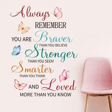 Colorful Inspirational Quote Wall Decals Motivational Phrase Wall Decor Sticker Watercolor Paint Splatter Be Thankful Brave Creative Wall Decals Handprint Positive Saying Wall Stickers For Nursery Room Decor Playroom School - Multicolor - View 8