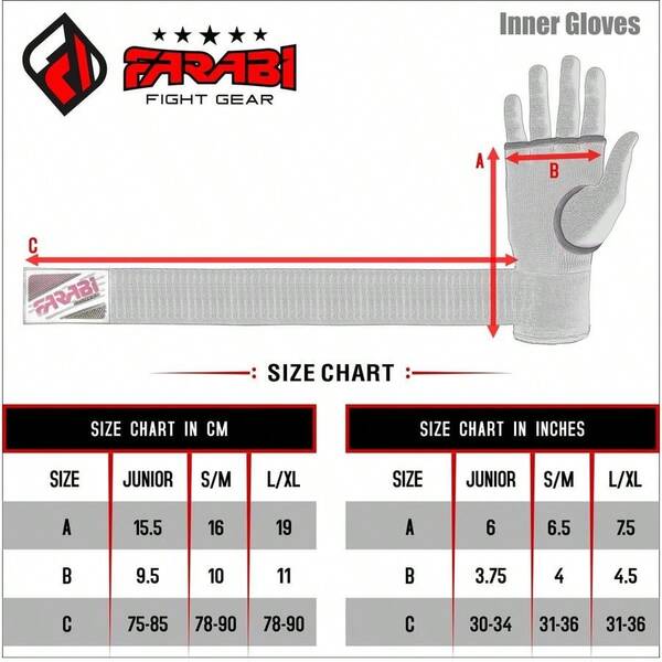 Boxing Inner Gloves For Kids Hand Wraps Easy Quick Wraps Gel Padded Gloves Elasticated For MMA Boxing Punching Bag