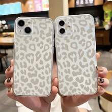 Clear White Leopard Print Design, UV Printed Phone Case For IPhone 16, 16 Plus, 16 Pro, 16 Pro Max, 13, 13 Pro, 13 Pro Max, 12, 12 Pro, 12 Pro Max, 11, 11 Pro, 11 Pro Max, 7, 8, X And Other Models - 無色 - 查看 1