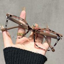 Gafas de lectura de color rectangulares+empalmadas, gafas de textura neutra de alta gama, anti luz azul, se pueden usar como gafas de lectura - Azul - Ver 3