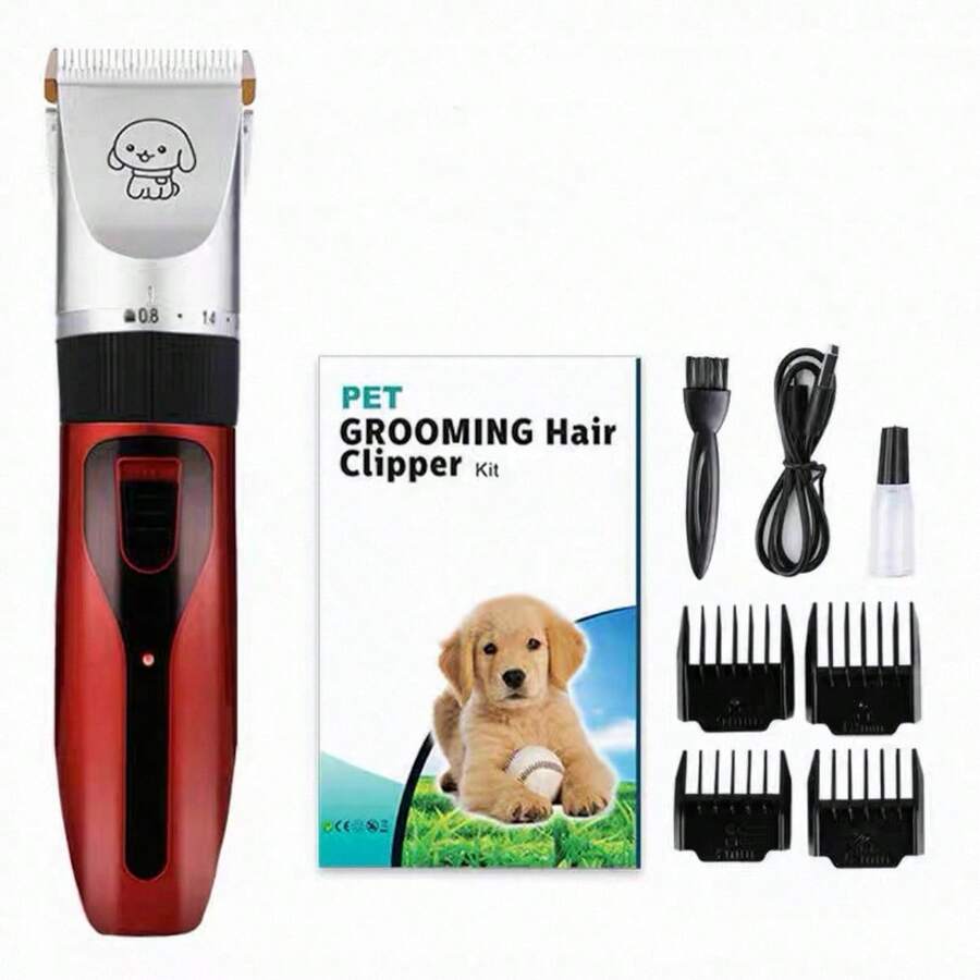 Eléctrico Clipper para Perros y Gatos, Rasuradora para Perros USB Cortadoras de Pelo para Mascotas para Pelo Rizado y Largo, Bajo Ruido у Vibración - Multicolor - Ver 1