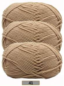 3 Rolls/150g 5-Ply Acrylic Blended Yarn, 50g Per Roll, 100% Acrylic Soft Yarn, Medium Thickness - Ideal For Handmade Knitting, Weaving, DIY Crafts, Knitting And Crocheting, Soft And Versatile, Suitable For DIY Crochet And Woven Bags - Multicolor - View 14