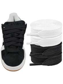 2pairs Thick Flat 3/4" Wide Shoelaces Solid Color Strings For All Shoe Types - Sneaker Shoe Laces(120cm/47.24inch) - Multicolor - View 9