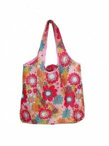 Bolso de mano grande de mujer de poliéster resistente con estampado de leopardo, de gran capacidad, plegable, portátil, de moda, impermeable, resistente y reutilizable, con un pequeño bolso a juego con un diseño de patrón único en toda la superficie, bolsa de compras de gran capacidad - Multicolor - Ver 12