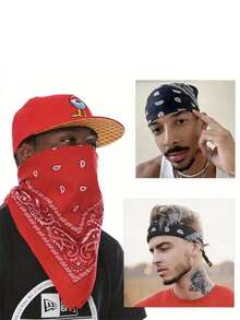 All-Gender Multi-Purpose Bandana Gift Sets - Face Mask, Headband, Wrap, Cycling, Protective Coverage,School - A - View 4
