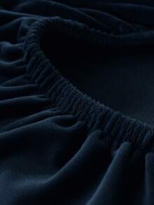 1件装，优雅蓝绿色天鹅绒餐椅套 - 柔软、可水洗、弹性贴合，适用于家庭、餐厅、宴会 - 可机洗涤纶混纺面料，无印花设计，椅套，宴会椅套；蓝绿色天鹅绒椅套；弹性贴合椅套，天鹅绒餐椅套，适用于圣诞节及其他多种节日 - 藏青色 - 查看 9