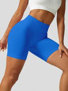 6pcs/Set Women's Seamless Elastic Lifting Shorts For Running, Training, Fitness, Yoga, Outdoor Sports, Spring/Summer, Suitable For Daily Wear And Exercise, Solid Color Workout Shorts, Cycling Shorts - Multicolor - View 3