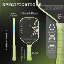 16MMT700 Pickleball Paddle With Textured Surface Technology, Carbon Fiber Woven For Enhanced Strength And Feel - A - View 4