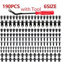 190 pezzi 6 misure di viti per auto (con attrezzi), viti durevoli per paraurti e riparazione auto, adatte per Nissan e la maggior parte dei modelli di auto, ganci ausiliari in plastica