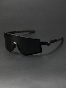 1PC Men Classic Oversized Plastic Frame One-Piece Fashion Sports Glasses Protect Eyes For Outdoor Cycling Daily Life Accessories - Multicolor - View 3