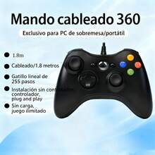 Controlador de juegos / Mando de juegos, compatible con PC/TV/Steam/Android/PS3, versión adaptada para Black Myth: Wukong | Disparador lineal, modo con cable, función de compartir en modo arcade / Control de juego más preciso - Blanco - Ver 4